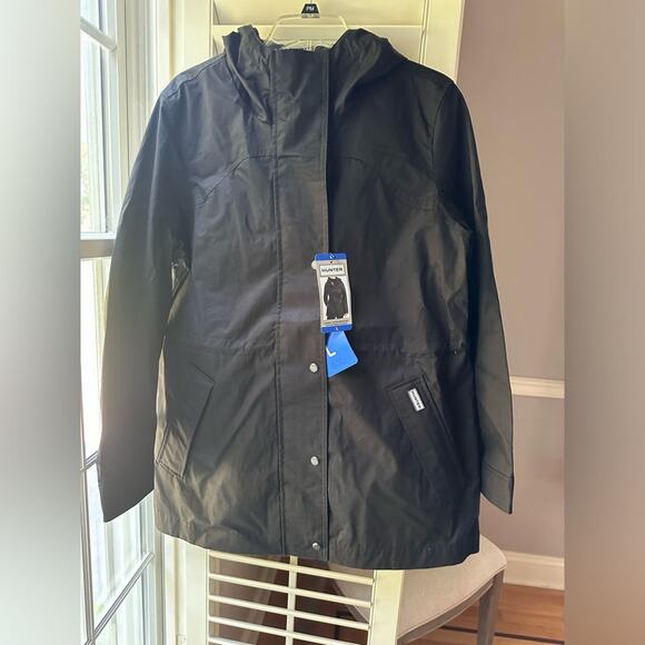 Hunter Women’s Water Wind Resistant Rain Cotton Jacket New Large - Picture 2 of 12